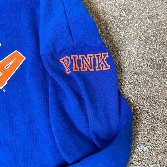 Victoria's Secret PINK Florida Gators sweatshirt Mesh V-Neck Blue/Orange Boxy XS - Picture 8 of 9